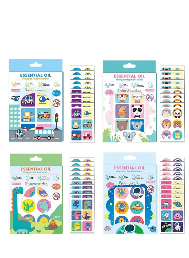 SYOSI Mosquito Repellent Stickers 240 Pcs Natural Patches For Kids And Adults Deet Free Cartoon Outdoor Camping Traveling Fishing  - Image 1