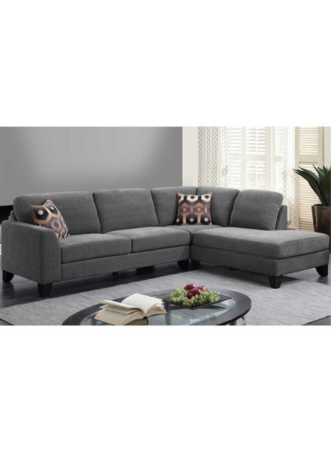 Al Home 5 Seater L-shape Sofa 200x70x70x300 Cm - Grey & Black - Image 1