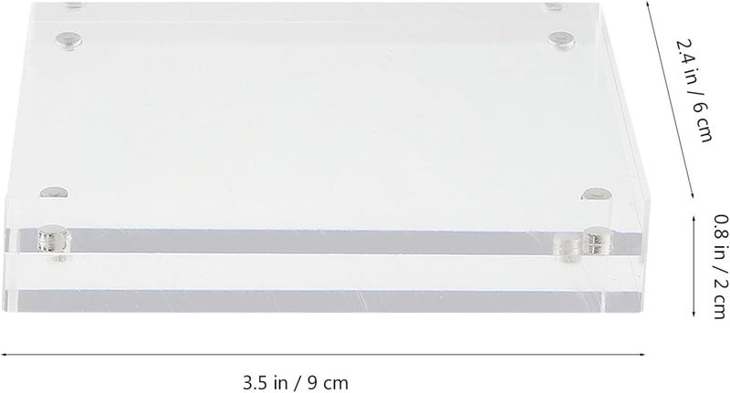 Magnetic Picture Frames 3.3 Inch Acrylic Photo Holders 2pcs Decorative Home Picture Frame Magnets for Refrigerator and Office Display - Image 2