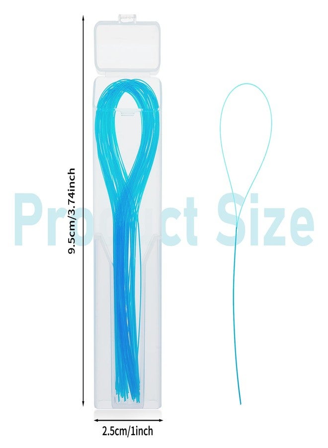 WLLHYF Dental Floss Threader Multifunctional Threader Nylon Loop Design for Your Teeth Deep Clean Floss for Braces Bridges & Implants 100 Count (2 Pack) Blue + Green - Image 2