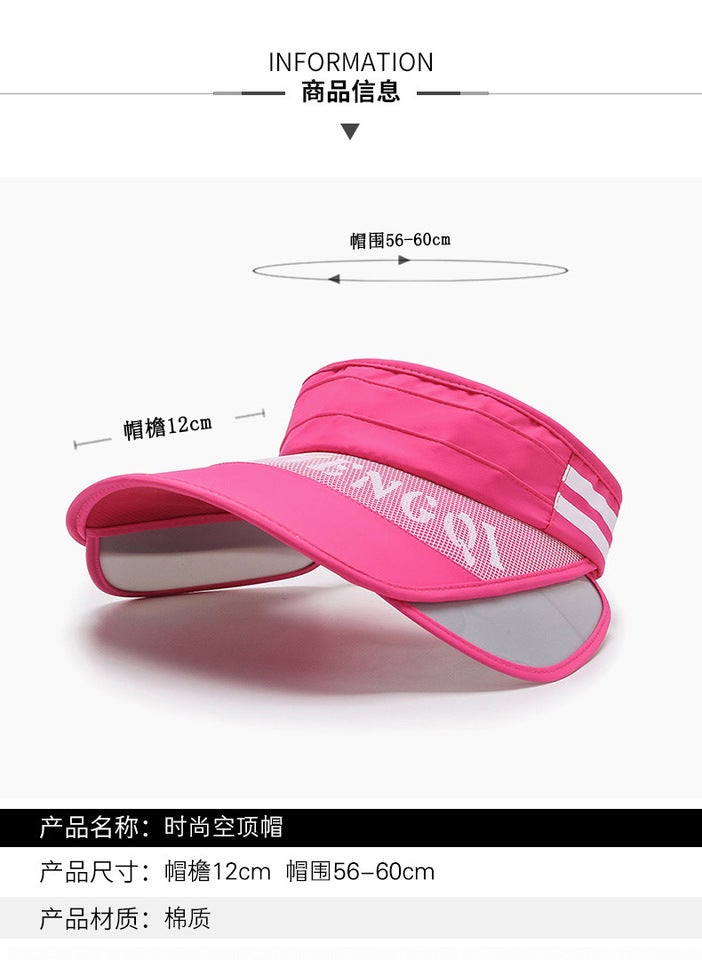 Sun Visor Cap Unisex Fishing Large Brim UV Protection Hat - Image 3