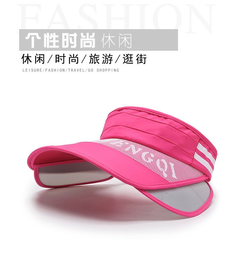 Sun Visor Cap Unisex Fishing Large Brim UV Protection Hat - Image 2