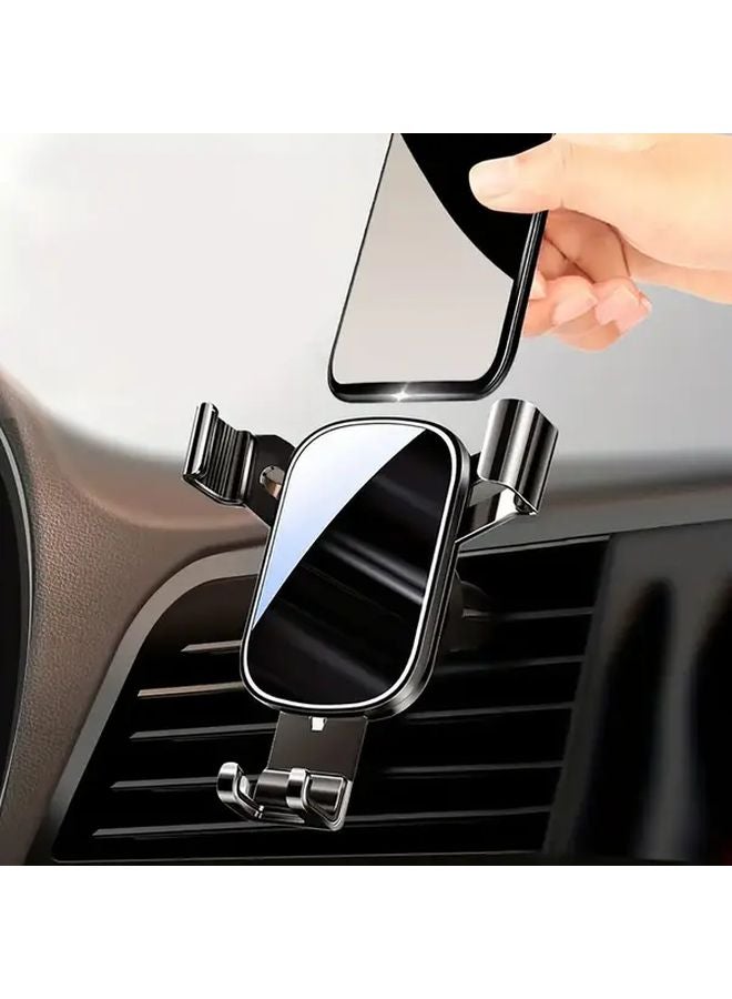 Black Car Air Vent Phone Holder Adjustable Gravity Mount ABS Material - Image 2