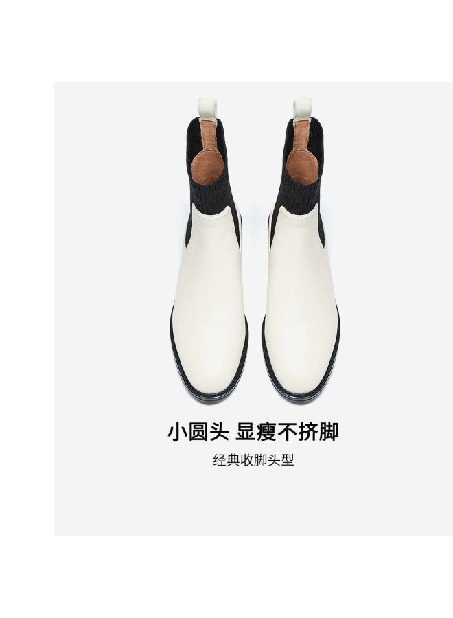 Marie Claire Mc Women's Shoes Knitted Chelsea Boots Elegant And Simple Women's Shoes - Image 5