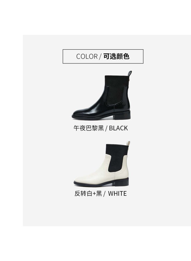 Marie Claire Mc Women's Shoes Knitted Chelsea Boots Elegant And Simple Women's Shoes - Image 3
