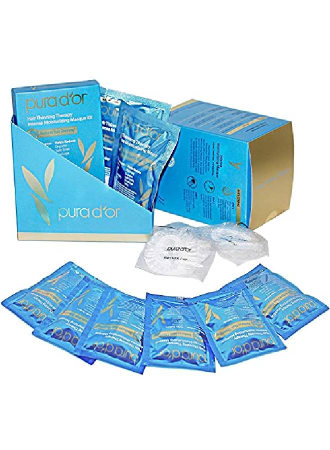 Pura d'or Hair Thinning Therapy Intense Moisturizing Biotin Masque 12Oz 8Pack (96Oz) Deeply Hydrating Treatment Hair Mask With Caffeine Catalase For Thicker Hair Men & Women (Packaging May Vary)  - Image 2