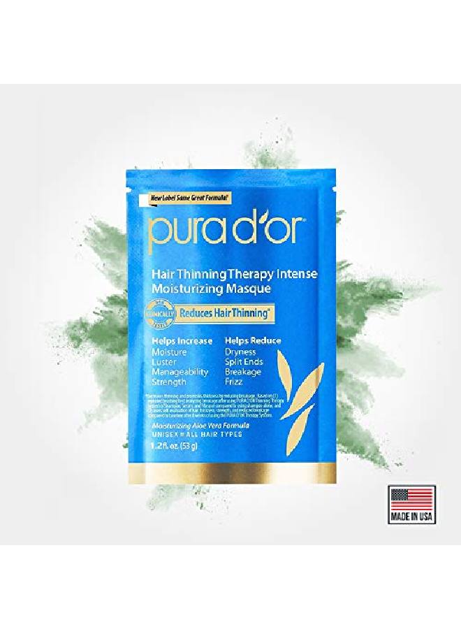 Pura d'or Hair Thinning Therapy Intense Moisturizing Biotin Masque 12Oz 8Pack (96Oz) Deeply Hydrating Treatment Hair Mask With Caffeine Catalase For Thicker Hair Men & Women (Packaging May Vary)  - Image 5