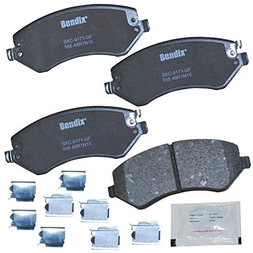 Bendix Priority1 CFC856 Ceramic Front Brake Pads for Chrysler Town & Country 2007-2003, Voyager 2008-2001, Dodge Caravan 2007-2001, Grand Caravan 2005-2001, Jeep Liberty 2007-2002 - Image 1