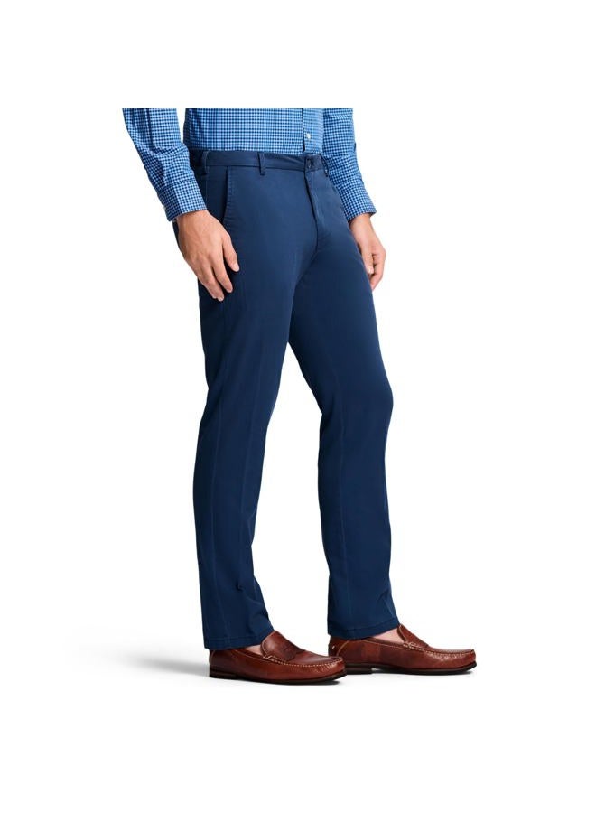 IZOD Men's Saltwater Straight Fit Stretch Flat-Front Chino Pant Casual, Opaque, Cadet Navy, 36W / 32L - Image 2