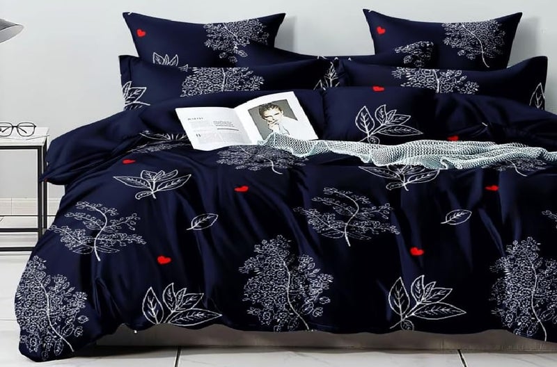 Laying Style™ 1 Reversible Comforter Super King Size 108 x 108 Both Side Same Print 1 Bedsheet King Size 108 * 108 inches and 2 Pillow Cover 4 Pieces Bedding Set | AC Quilt | AC Dohar (Design-26) - Image 2