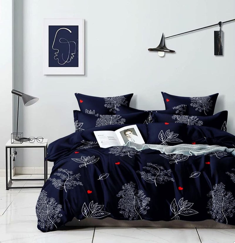 Laying Style™ 1 Reversible Comforter Super King Size 108 x 108 Both Side Same Print 1 Bedsheet King Size 108 * 108 inches and 2 Pillow Cover 4 Pieces Bedding Set | AC Quilt | AC Dohar (Design-26) - Image 4