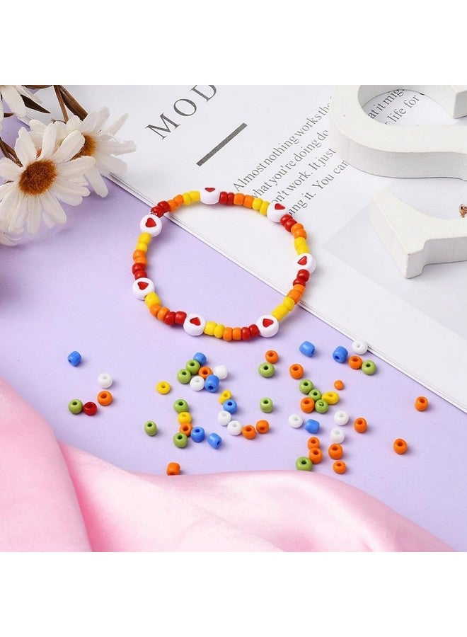 JAUNTY Beadsnfashion Opaque Colors Glass Seed Beads and Alphabet Beads DIY Kit with Jump Ring, Clasps, Elastic Cord and Scissor for Jewellery Making, Beading, Embroidery and Art and Crafts - Image 5