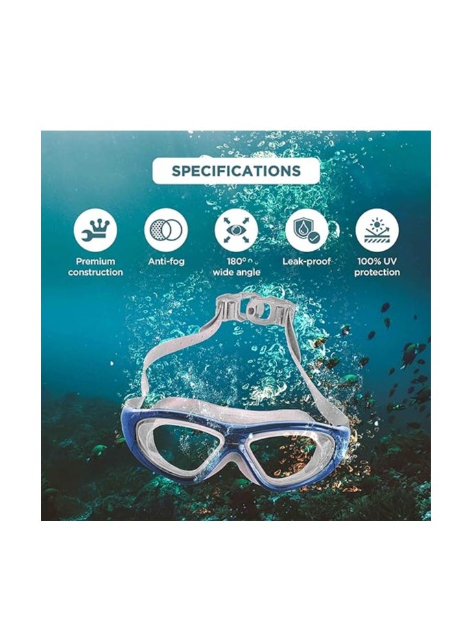 ENDLESS  - EL1007 Premium Swimming Goggle with Anti-Fog and UV Protection | Material : Silicon, PU | Stylish 180 Degree Wide View Glasses | Soft Silicone Gasket for Leak Proof | With Hard Case - Image 1