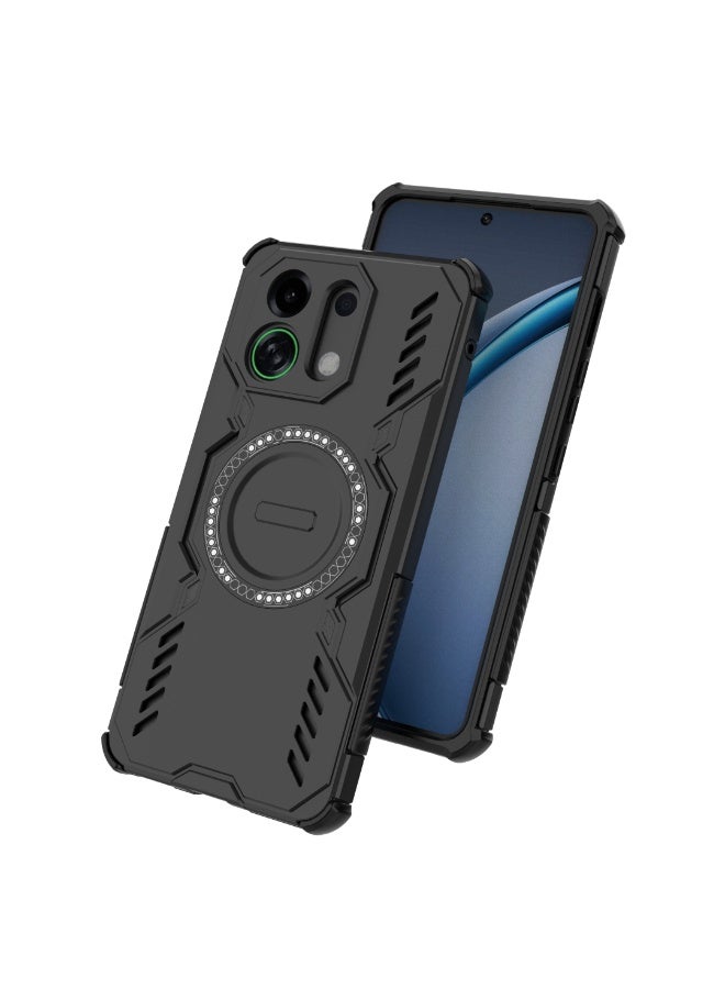 Case For OPPO K13 Turbo 5G  ,- Ultra Premium Quality Cover - Heavy Duty Armor Shockproof Case Slip-Resistant - Anti-Scratch Protective Cover - Black - Image 2