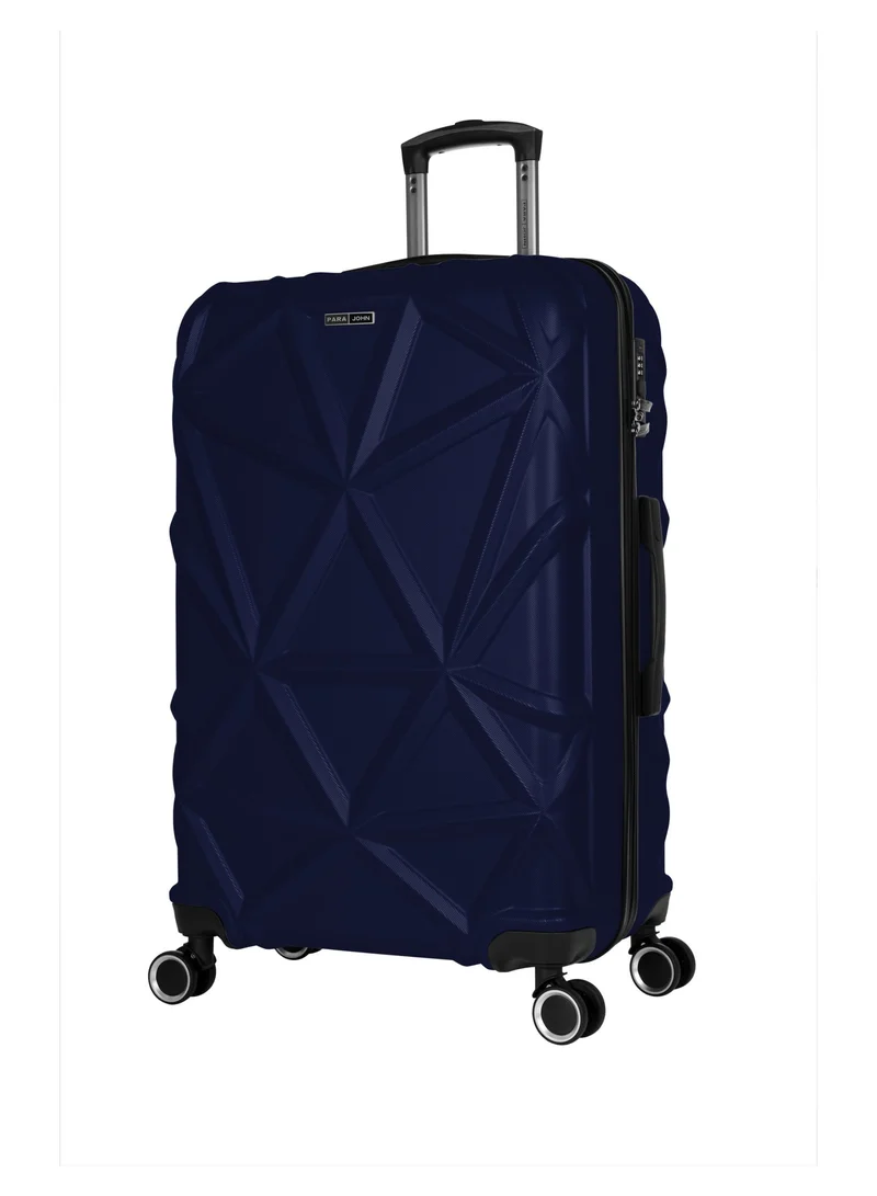 PARAJOHN Matrix 20-Inch Small ABS Hard Case Cabin Luggage Trolley Bag with 8 Spinner Wheels and Lock – Navy Blue