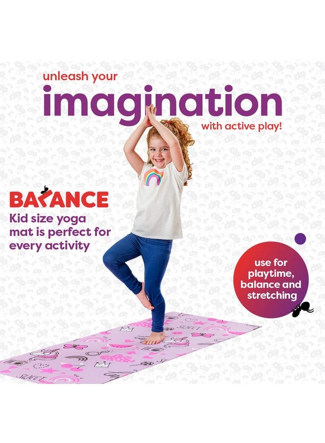 Antsy Pants Antsy Pants Kids Yoga Mat - Yoga Mat for Kids, Yoga Mats for Home Workout, Travel Yoga Mat, Sturdy Workout Yoga Mat Non Slip, for Kids, Toddlers, Size 60” x 24”, 3mm Thick Free of Toxic Phthalates  - Image 2