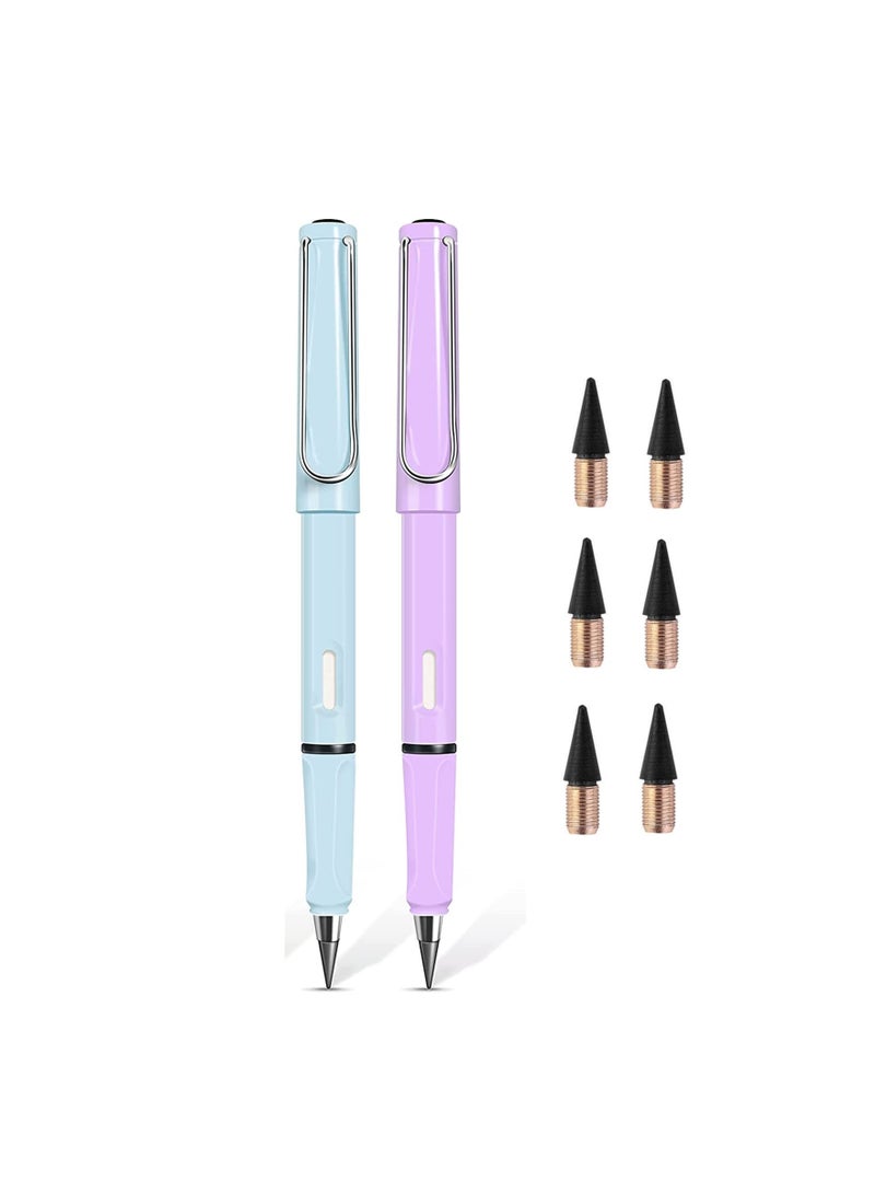 Inkless Pencils - Eternal Writing Tools with 6 Replaceable Graphite Nibs, Eco-Friendly, Portable, Reusable, and Erasable for Students and Artists (2 Pack) - Image 1