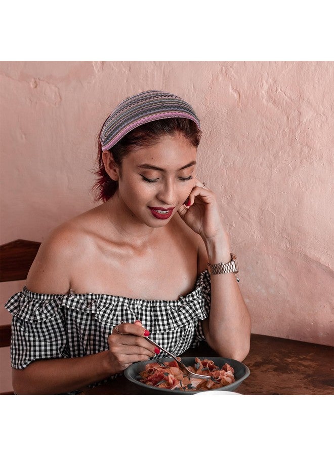 ACO-UINT Boho Headbands For Women Nonslip Wide Headbands Large Head Bands For Women'S Hair Thick Headbands With Teeth Fashion Hairbands Hair Accessories For Women Girls (Purple) - Image 4