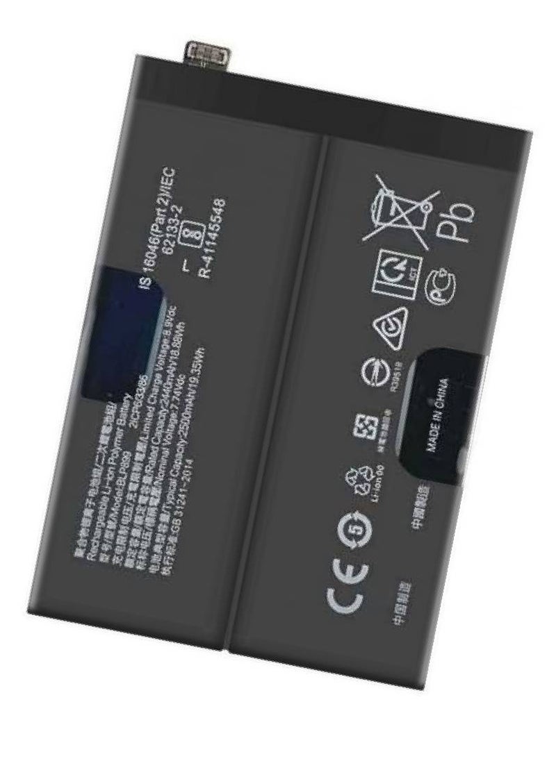 MUNTAQI بطارية داخلية بديلة عالية السعة BLP899 متوافقة مع OnePlus 10 Pro 5G - خلية طاقة طويلة الأمد مع ميزات أمان متقدمة، تناسب مثالي وتركيب سهل لاستخدام الهاتف الذكي لفترة أطول - Image 2