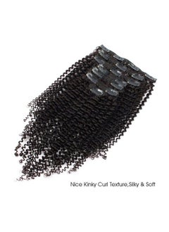 أيه بي أتس أميزنغ بيوتي هير وصلات شعر مجعدة من ABH AMAZINGBEAUTY HAIR Kinkys، 3C و4A، خصلات مزدوجة من شعر بشري حقيقي مجعد، مشابك شعر للأمريكيين من أصل أفريقي، 120 جرام، لون أسود طبيعي #1B، 10 بوصات  - Image 5
