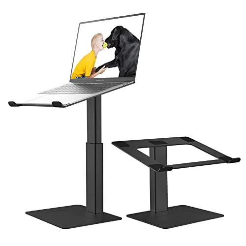 VECOFO Laptop Stand for Desk, Ergonomic Aluminum Laptop Stand Adjustable Height from 7-15", Sitting and Standing Laptop Riser for 10-17" Notebook - Image 1