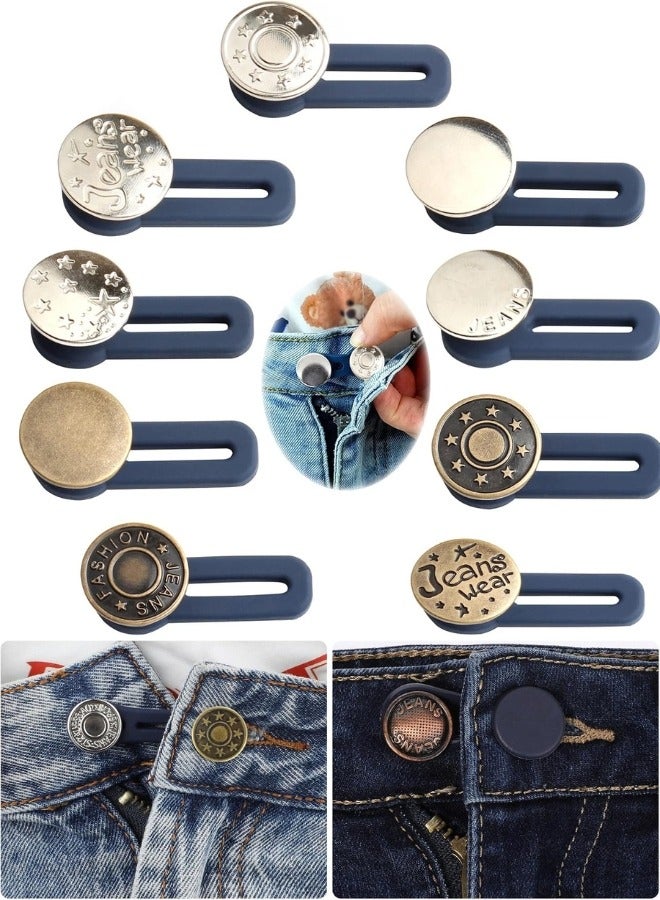 12 Pack Men's and Women's Metal Pants Extenders - Seamless Waistband Extenders for Jeans, Collars, and Cuffs - Image 1