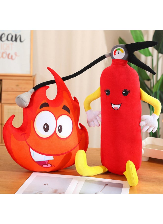 Creative Fire Series Pillow Simulation Fire Engine Fire Extinguisher Funny Plush Toy Gift For Children-Color:Fire Extinguisher: Large Size About 75cm-Height:As Shown In The Picture