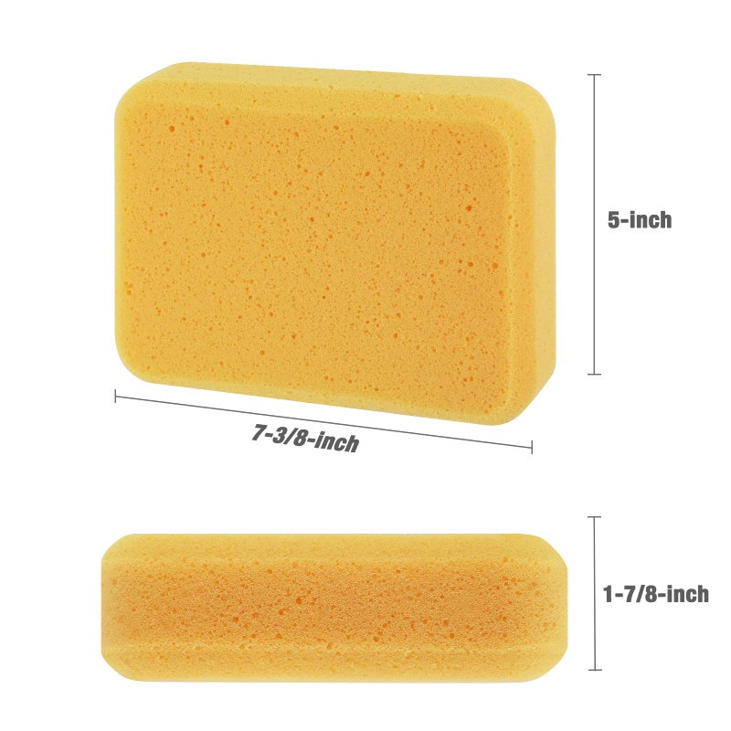 Goldblatt جولدبلات 4" × 12" أداة تنظيف الجراوت مع 3 قطع إسفنج للتنظيف - أداة جراوت مطاطية مصبوبة، أدوات جراوت للأرضيات والبلاط مع مقبض ناعم لسهولة الاستخدام في البناء، الجدران الجافة، الخرسانة، والجبس. - Image 3