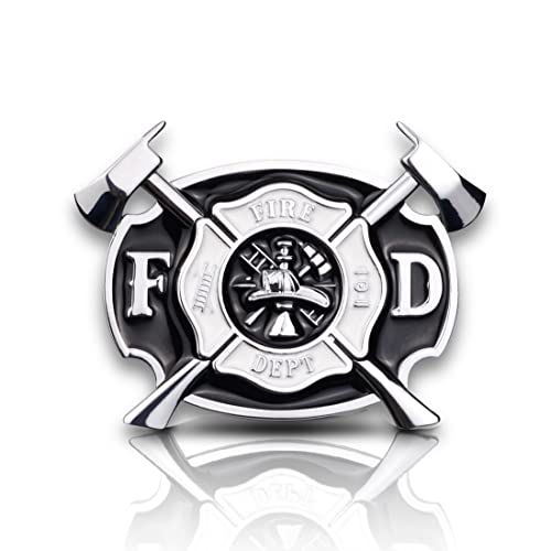 Fsforcar Firefighters Metal Car Sticker, Fire Department Decal, Firemen Emblem Badge for Automotive, Truck, Motorcycle - Image 1