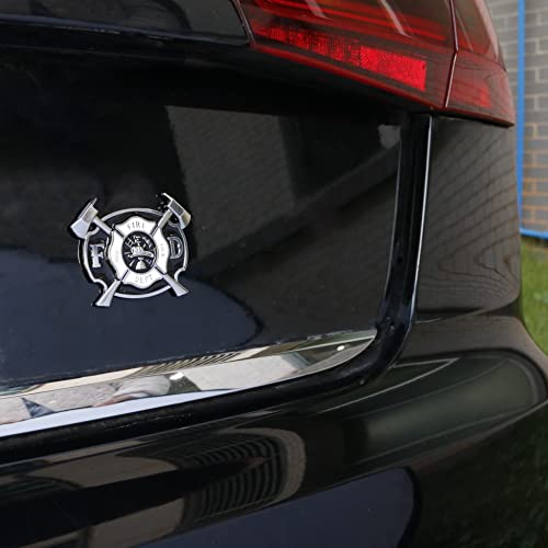 Fsforcar Firefighters Metal Car Sticker, Fire Department Decal, Firemen Emblem Badge for Automotive, Truck, Motorcycle - Image 4