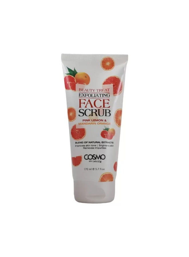 Cosmo Beauty Treat Exfoliating Face Scrub With Pink Lemon And Mandarin Orange- 170ml