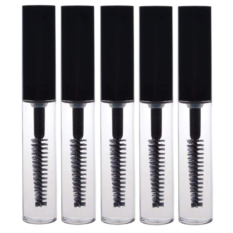5 pcs Reusable Empty Bottle Tube Container for Eyelash Growth OilMascara with Brush for Home and Travel