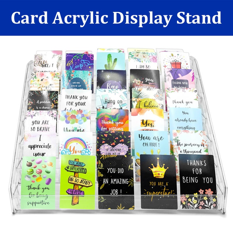 Philbinden 7 Tier Acrylic Card Display Stand 12"" Sports Card Shelf-Versatile Display For Trading Cards  Psa Cards  Baseball Cards  Football Cards  Graded Cards And Business Cards And Stickers - Image 4