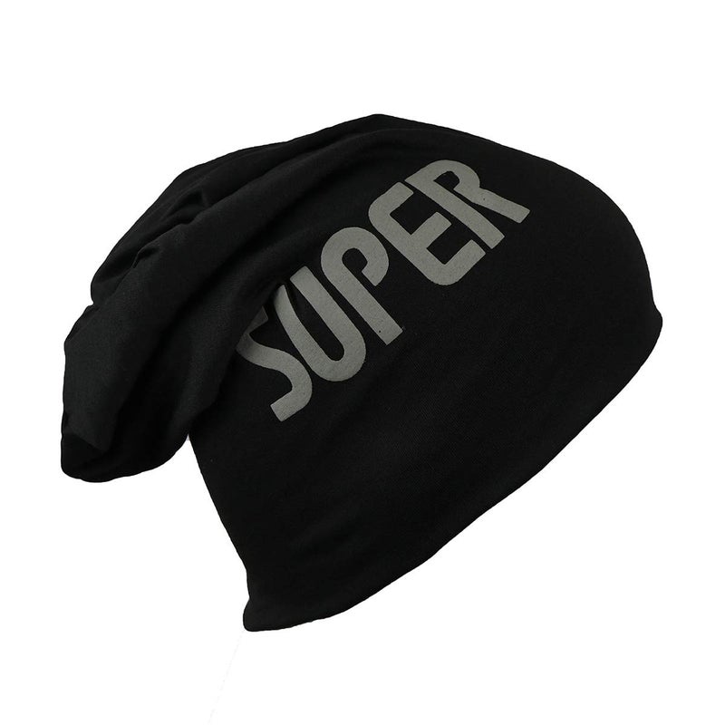 iSWEVEN Cotton Slouchy Beanie and Skull Cap for Summer, Winter, Autumn & Spring Season, Can be Used as a Helmet Cap Too - Free Size (7041A, Black) - Image 5