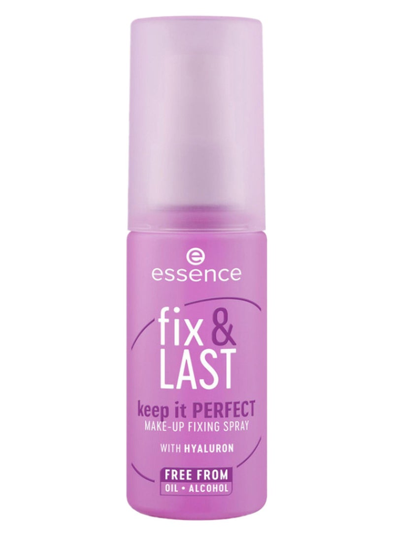 ايسنس سبراي تثبيت المكياج Fix & Last Keep It Perfect | رذاذ تثبيت مكياج يدوم طويلاً | لمسة نهائية شفافة | مظهر طبيعي مشرق | خالي من الزيوت | نباتي وخالي من الكحول | خفيف الوزن | 50 مل - Image 1