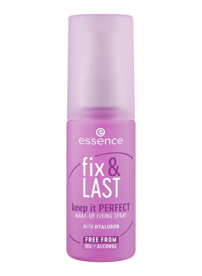 Essence Fix & Last Keep It Perfect Make-Up Fixing Spray | Long-Lasting Makeup Setting Mist | Transparent Finish | Natural Radiant Look | Oil-Free | Vegan & Alcohol-Free | Lightweight | 50ml Clear - Image 1