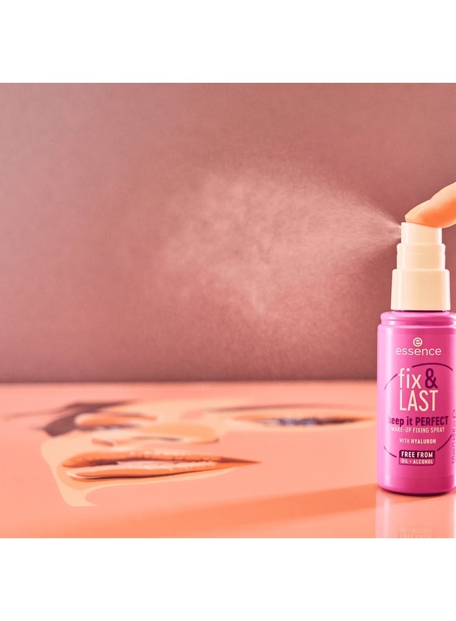Essence Fix & Last Keep It Perfect Make-Up Fixing Spray | Long-Lasting Makeup Setting Mist | Transparent Finish | Natural Radiant Look | Oil-Free | Vegan & Alcohol-Free | Lightweight | 50ml Clear - Image 4