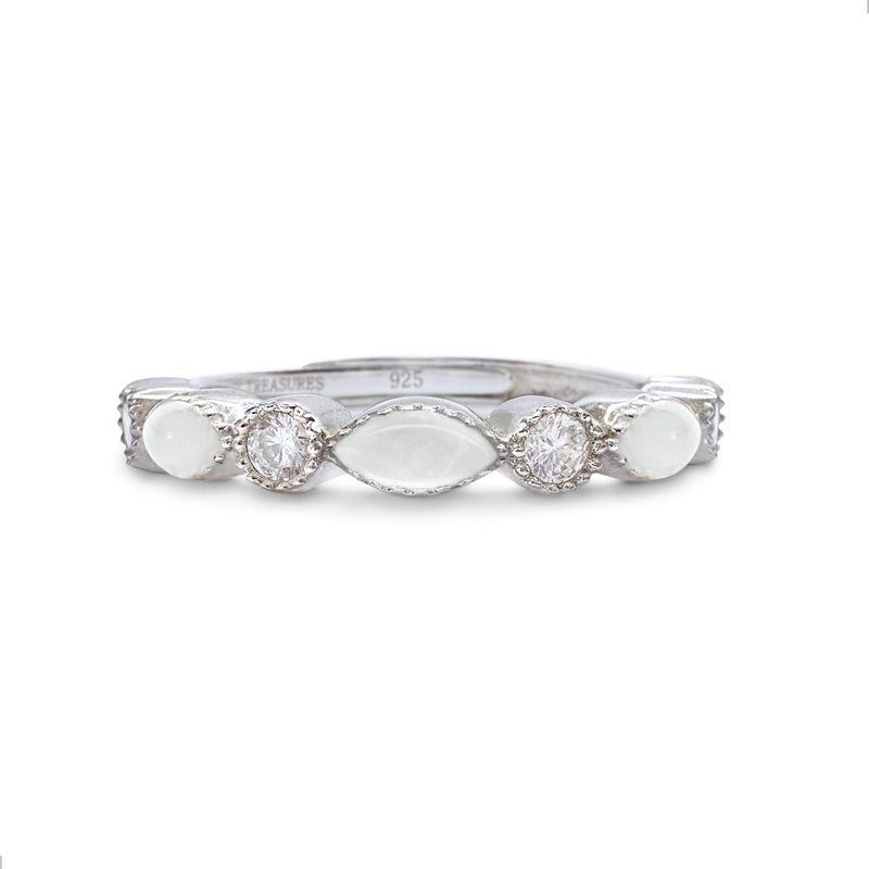 Milky Treasures Band Ring Diy Breastmilk Jewelry Making Kit | Adjustable Size 6 To 10 | Breastfeeding Keepsake | New Mom Gifts | Baby Shower Registry | 925 Sterling Silver [Full Kit] (Full Kit) - Image 1