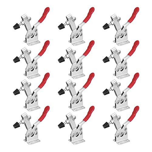 POWERTEC 12PK Hold Down Toggle Clamp, 300 lbs Capacity, 201B Antislip Quick Release Horizontal Clamps for Woodworking - Image 2