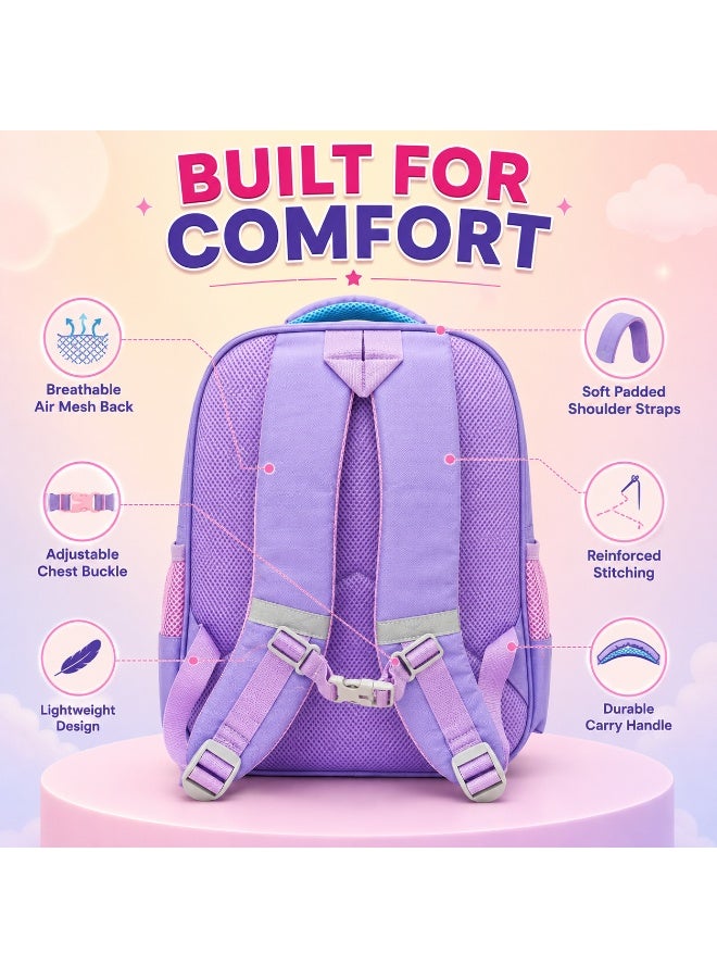 Happy kitty backpack 14.5 Inch School Backpack Lightweight Water-Resistant Book bag with Multiple Compartments, Padded Shoulder Straps & Side Bottle Pocket, Durable Daily Travel Bag - Image 3