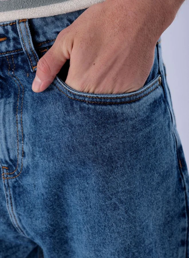 شركة المرآب الهندية Men Loose Tapered Solid Mid-Rise Jeans