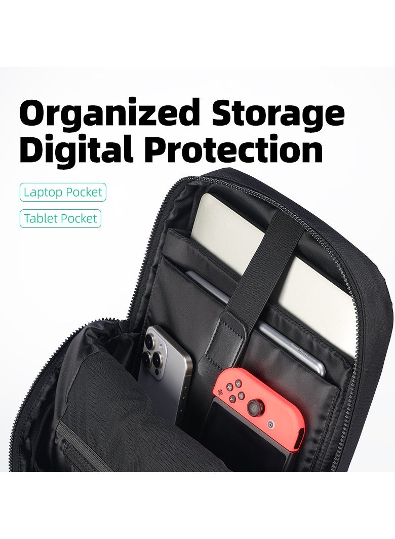 Mark Ryden MR3811 Laptop Backpack 15.6 Inch Lightweight Commuter Bag Water Resistant Oxford Fabric with Anti Theft Pocket Storable Shoulder Straps Side Pockets and iPad Compartment - Image 4