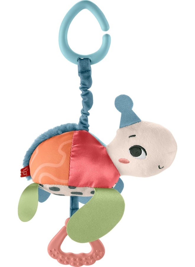 Fisher-Price Baby Stroller Toy Planet Friends Sea Me Bounce Turtle Plush With Teether, Motion & Sounds For Newborns​ Ages 0+ Months  - Image 1