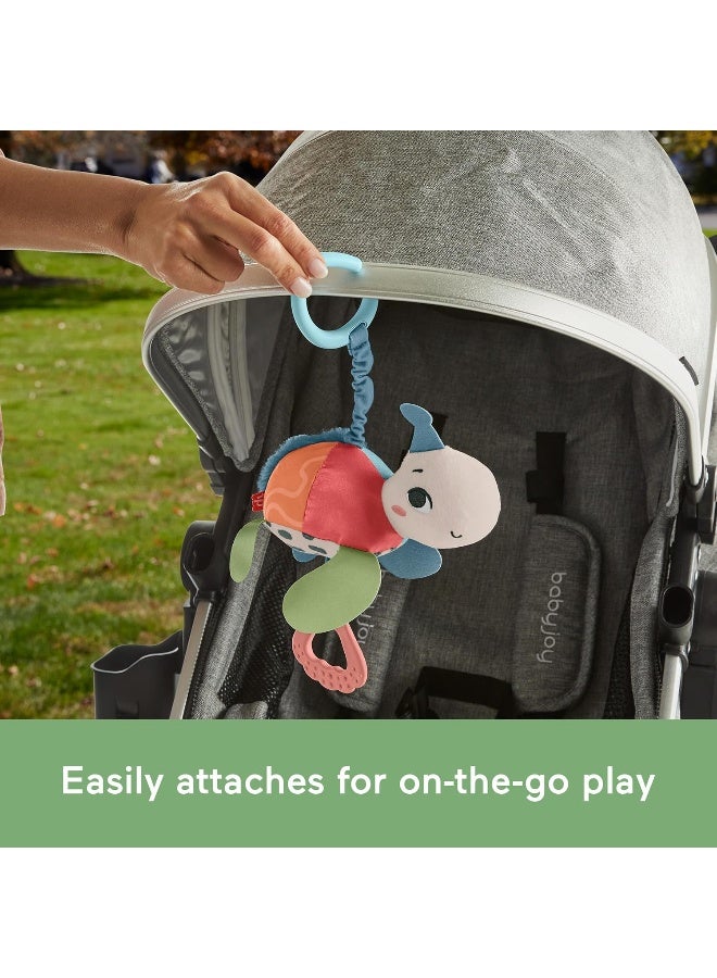 Fisher-Price Baby Stroller Toy Planet Friends Sea Me Bounce Turtle Plush With Teether, Motion & Sounds For Newborns​ Ages 0+ Months  - Image 5