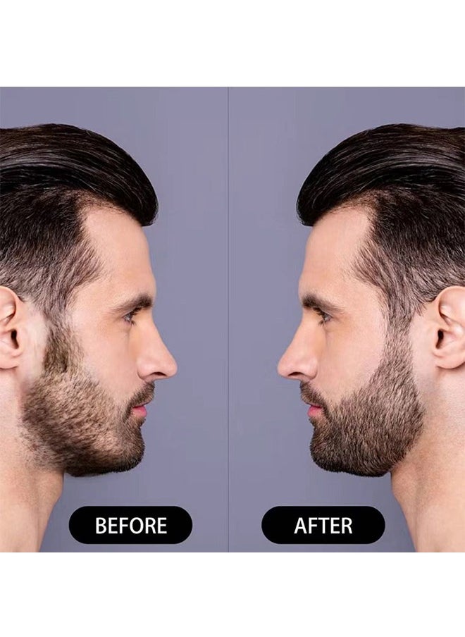 EELHOE Beard Filler - Water Proof, Long Lasting Coverage & Natural Finish - Beard, Moustache & Eyebrows - Micro-Fork Tip for Seamless Application - Includes Bristle Brush for Blending (Black)  - Image 2