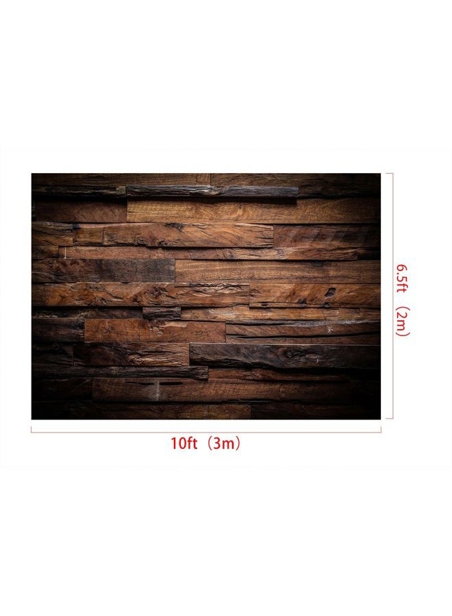 Kate 10x6.5ft Brown Wood Backdrop for Photography Retro Wood Plank Background Cotton Cloth Seamless - Image 2