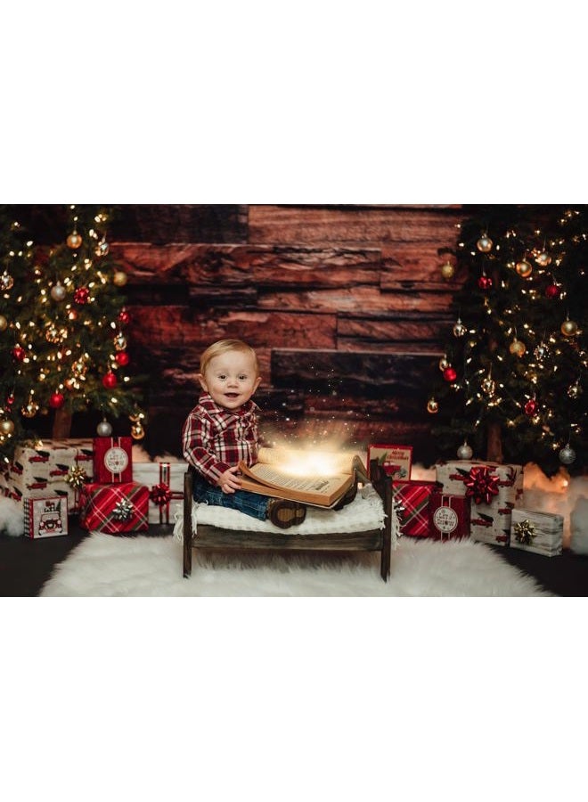 Kate 10x6.5ft Brown Wood Backdrop for Photography Retro Wood Plank Background Cotton Cloth Seamless - Image 3