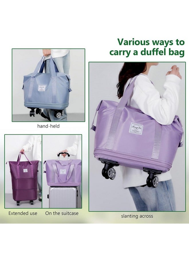 Grab Smart Expandable Suitcase, Folding Travel Bag with Wheels, Weekender Travel Bag for Carry-On, Tote Bag with Storage Space,Short Trips, Fitness, Light - Image 3
