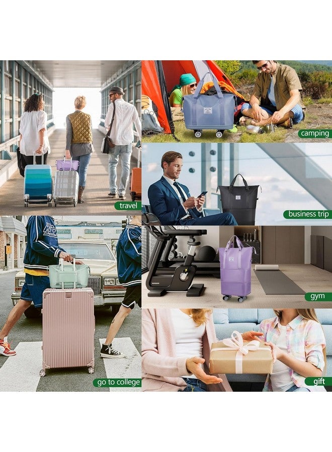 Grab Smart Expandable Suitcase, Folding Travel Bag with Wheels, Weekender Travel Bag for Carry-On, Tote Bag with Storage Space,Short Trips, Fitness, Light - Image 4