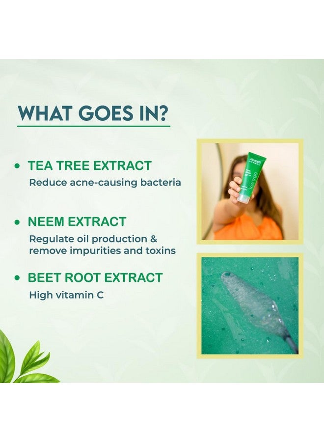 Jovees Herbal Tea Tree Oil Control Face Wash | For Women/Men | For Oily & Acne Prone Skin | With Vitamin E & Tea Tree Oil | Prevents Pimple & Acne Breakout 120 Ml (Pack Of Two) - Image 3